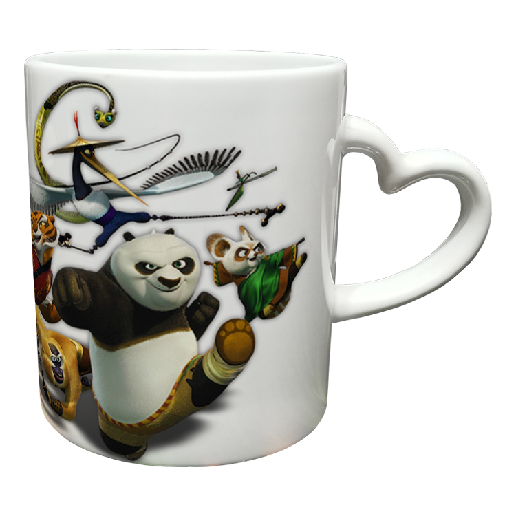 ماگ مدل دسته قلبی طرح پاندا کنگ فو کار کد 73