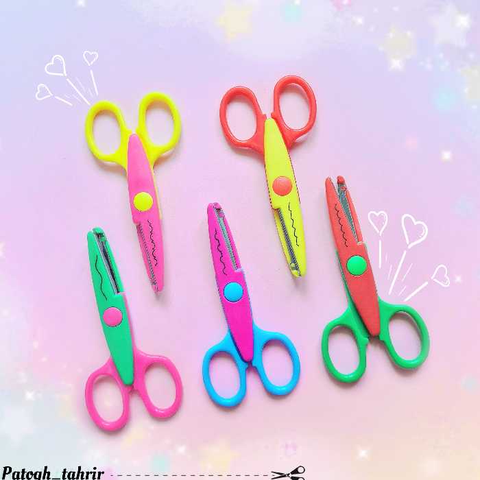 قیچی دالبر ( حاشیه دار)در 4 طرح  مختلف