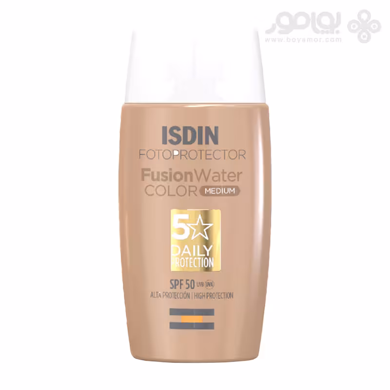 کرم ضد آفتاب رنگی ایزدین رنگ متوسط حاوی SPF50 حجم 50 میل