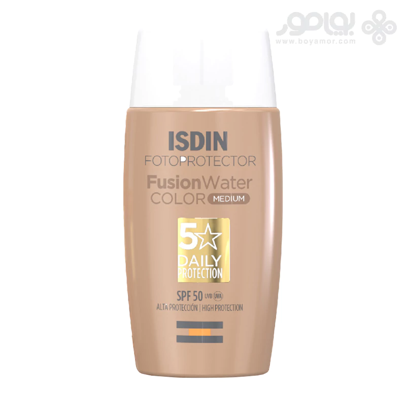 کرم ضد آفتاب رنگی ایزدین رنگ متوسط حاوی SPF50 حجم 50 میل