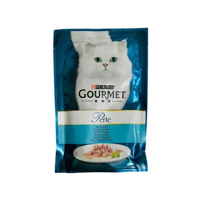 پوچ گربه گورمت مدل ماهی تن وزن 85 گرم