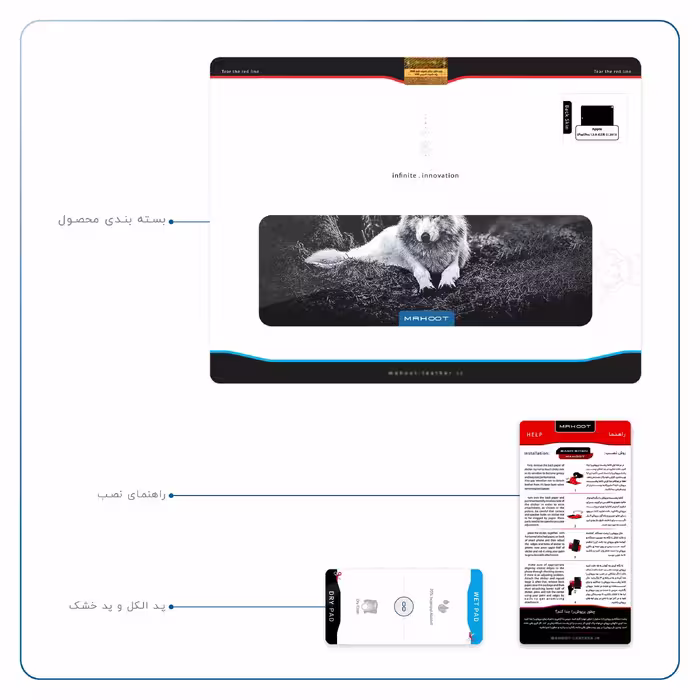 برچسب پوششی ماهوت مدل Dire Wolf مناسب برای تبلت اپل iPad Pro 12.9 (GEN 3) 2018 A2014