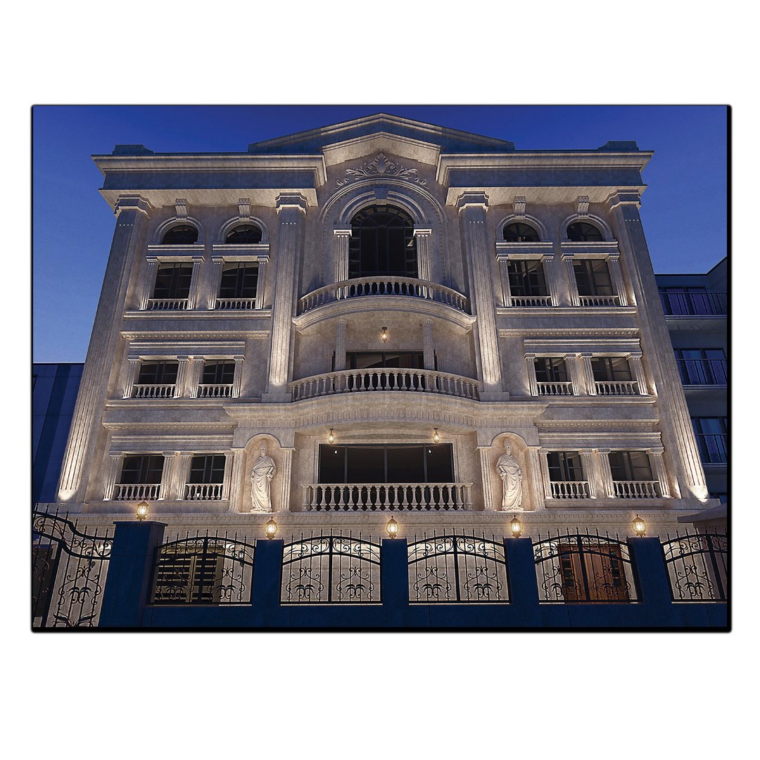 تابلو شاسی بکلیت طرح نمای بیرونی ساختمان مدل SH-13287