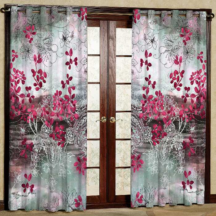 پرده مدل بته جقه مخمل پانچی کد 1291 سایز 140x280 سانتی متر