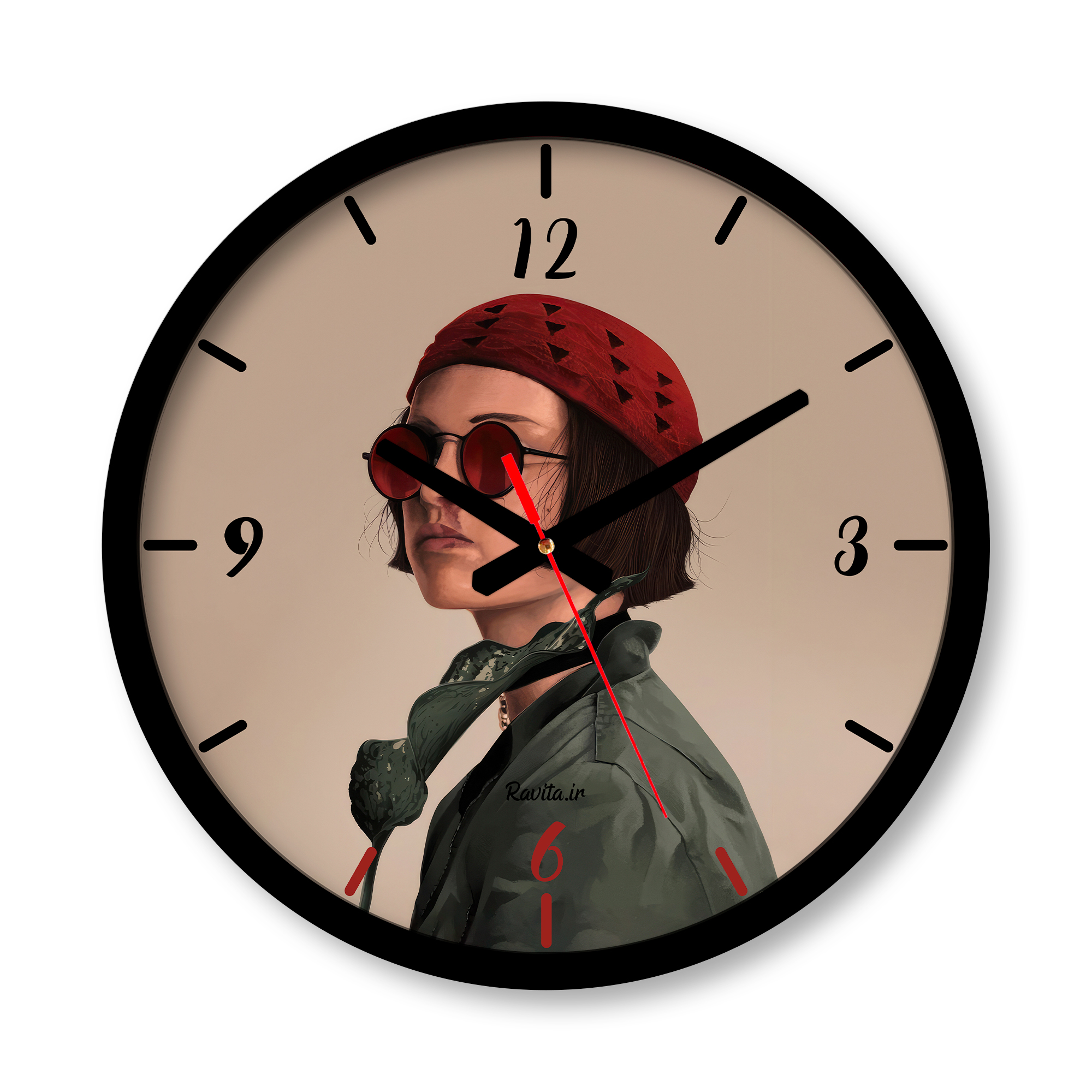 ساعت دیواری بزرگ راویتا طرح ماتیلدا کد 3625