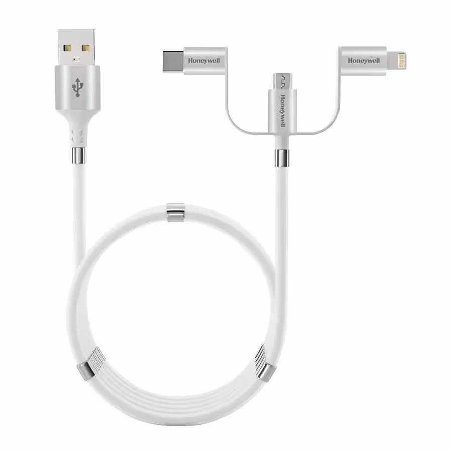 کابل 1.2 متری USB به Lightning/Micro USB/Type-C هانیول HC000041