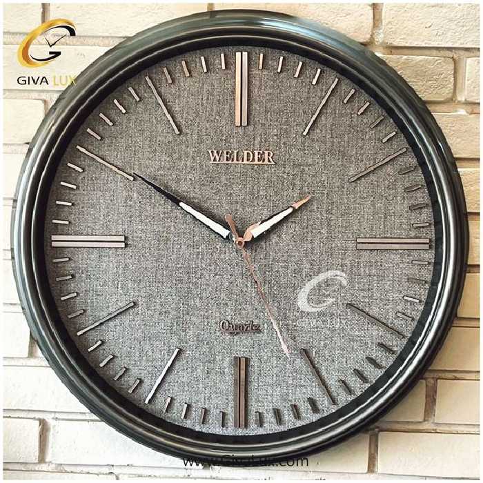 ساعت دیواری اورجینال ولدر PVC طوسی| کد رفرنس 638