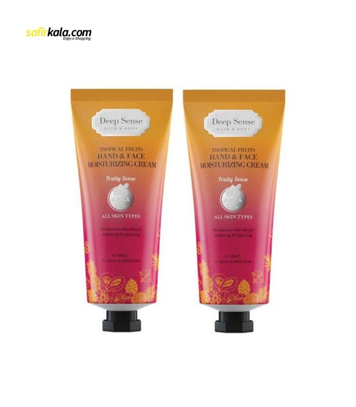 کرم مرطوب کننده دیپ سنس مدل میوه های استوایی حجم 60 میلی لیتر مجموعه 2 عددی