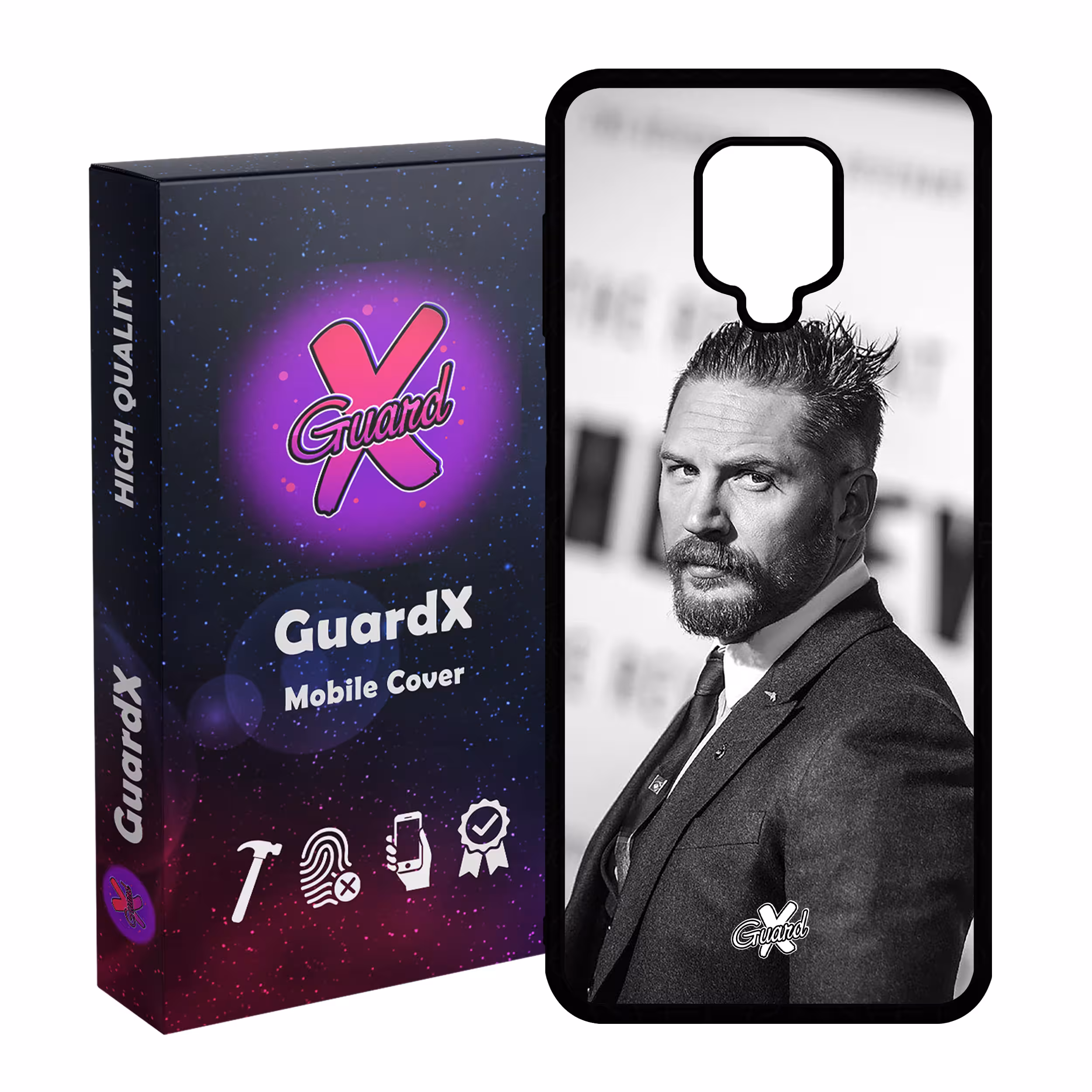 کاور گارد ایکس طرح تام هاردی مدل Glass10140 مناسب برای گوشی موبایل شیائومی Redmi Note 9S / Note 9 Pro / Note 9 Pro Max