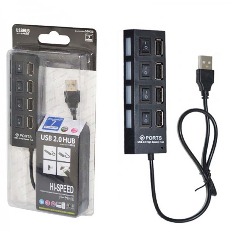هاب 4 پورت آداپتور خور کليد دار USB 20