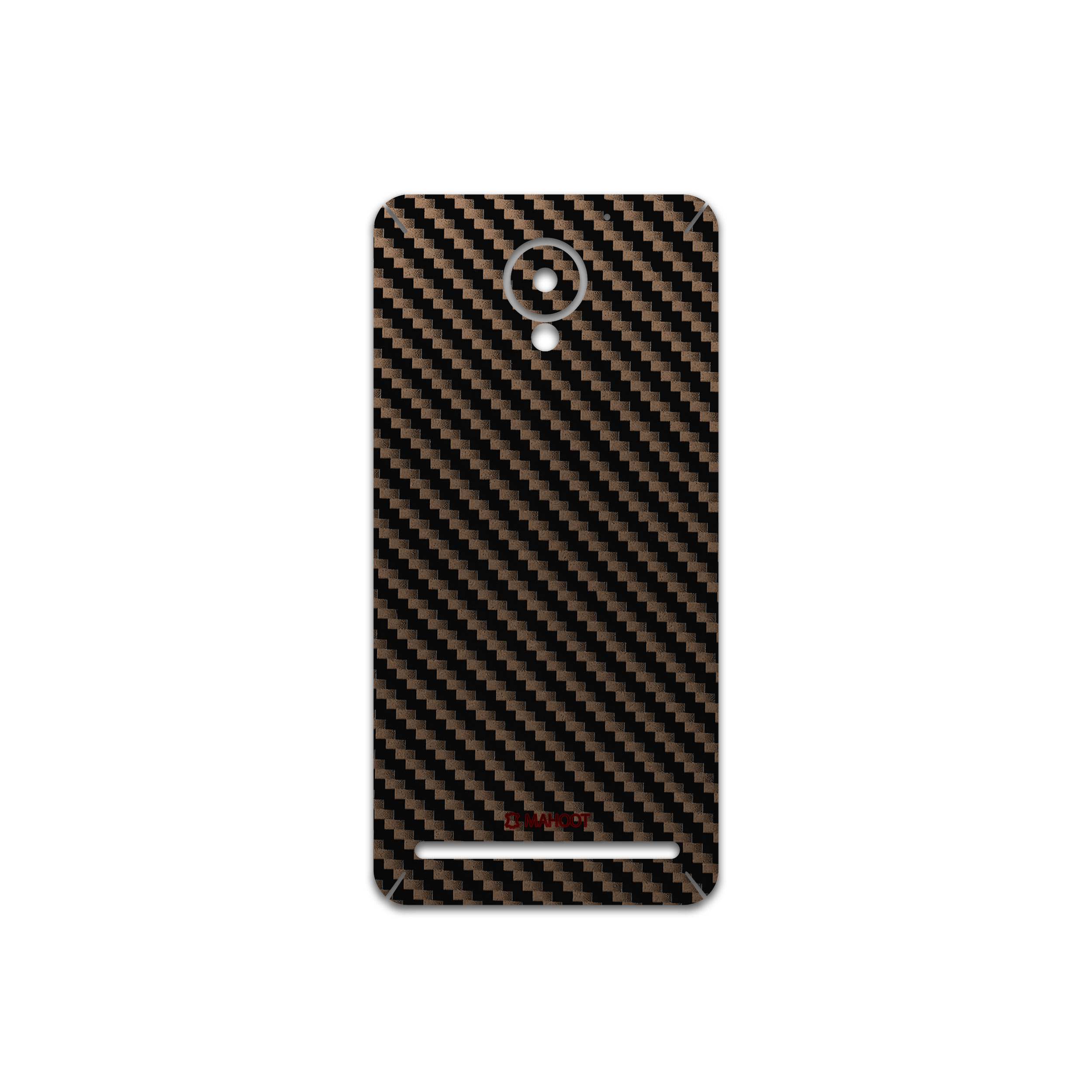 برچسب پوششی ماهوت مدل Glossy-Brown-Fiber مناسب برای گوشی موبایل لنوو Vibe C2