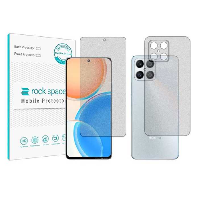 گلس صفحه نمایش و پشت گوشی آنر X8 مدل نانو هیدروژل مات برند راک اسپیس کد 20157S-20159S