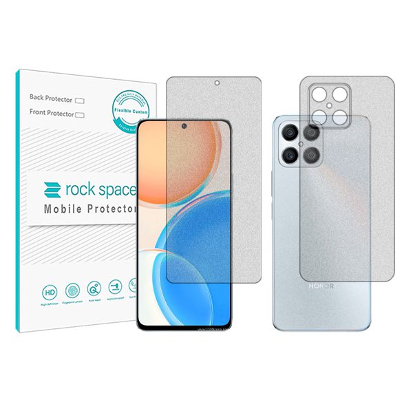 گلس صفحه نمایش و پشت گوشی آنر X8 مدل نانو هیدروژل مات برند راک اسپیس کد 20157S-20159S