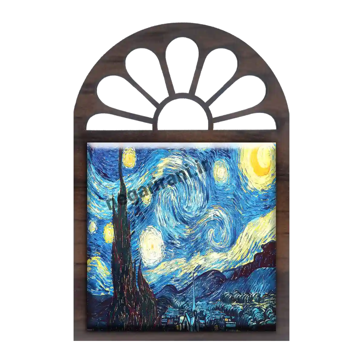 تندیس کاشی پنجره ای شب پر ستاره ونگوک مدل AX 2