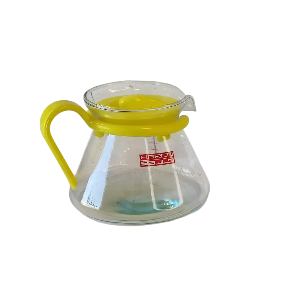 قوری زعفران دسته رنگی مناسب دم کردن زعفران