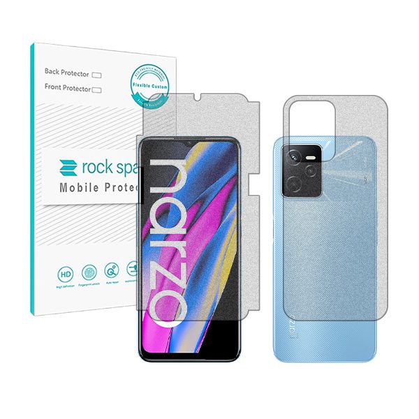 گلس صفحه نمایش و پشت گوشی Narzo 50A Prime مدل نانو هیدروژل گیمینگ برند راک اسپیس کد MS