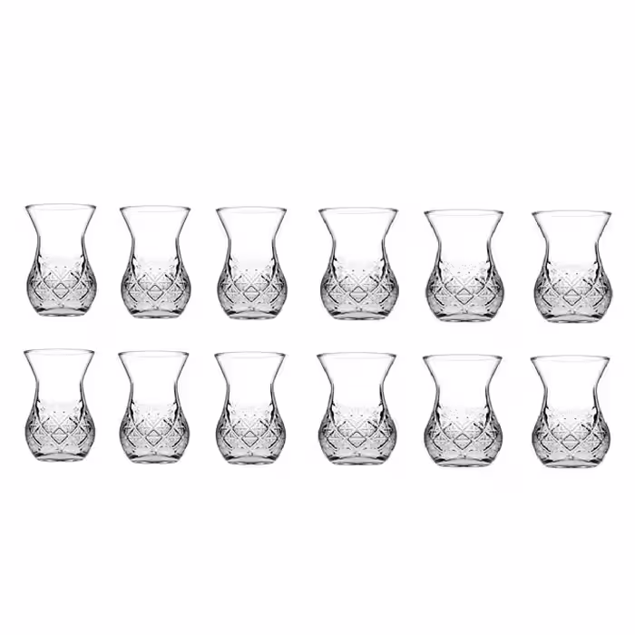 استکان پاشاباغچه مدل تایملس کد 42881 بسته 12 عددی