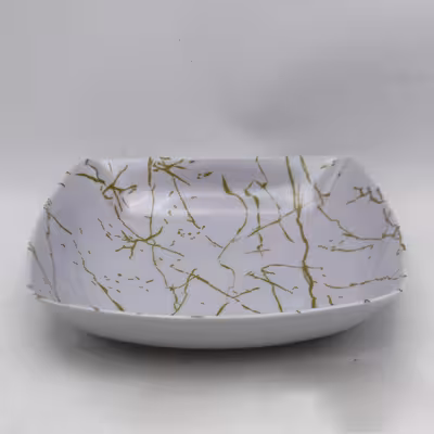 کاسه سالاد خوری مدل گود طرح مرمر کد YP-ST-C517 مجموعه 9 عددی