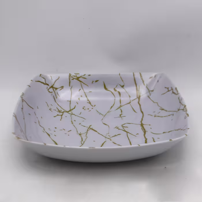 کاسه سالاد خوری مدل گود طرح مرمر کد YP-ST-C517 مجموعه 9 عددی