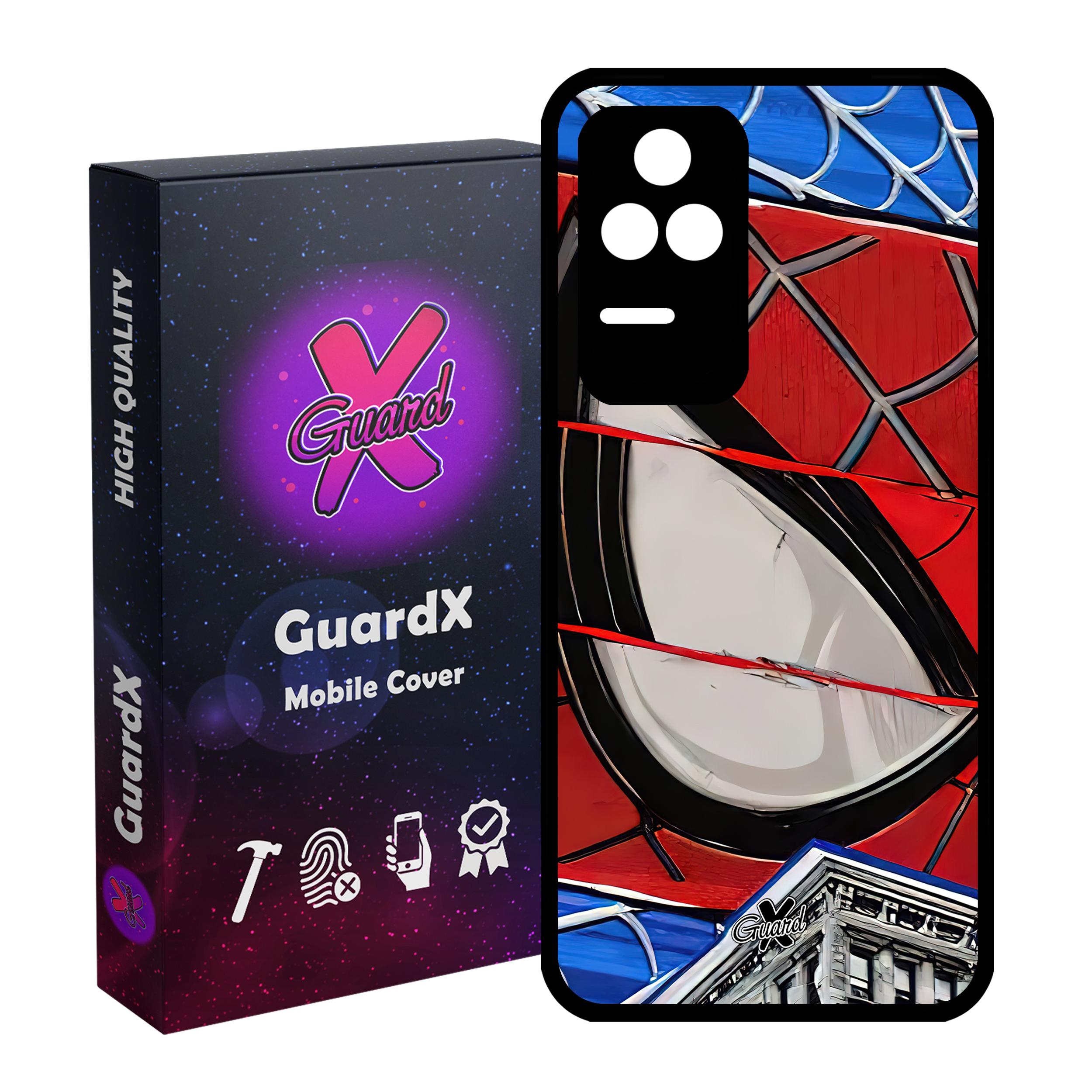 کاور گارد ایکس طرح مرد عنکبوتی مدل Glass10491 مناسب برای گوشی موبایل شیائومی Poco F4/Redmi K40S