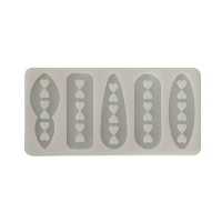 قالب رزین مدل گیره موی سر طرح قلب