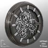 ساعت دیواری آرتمیس کد 2043 Titanium silver تیتانیوم نقره ای