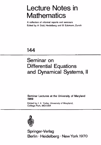 خرید و دانلود نسخه کامل کتاب Seminar on Differential Equations and Dynamical Systems II