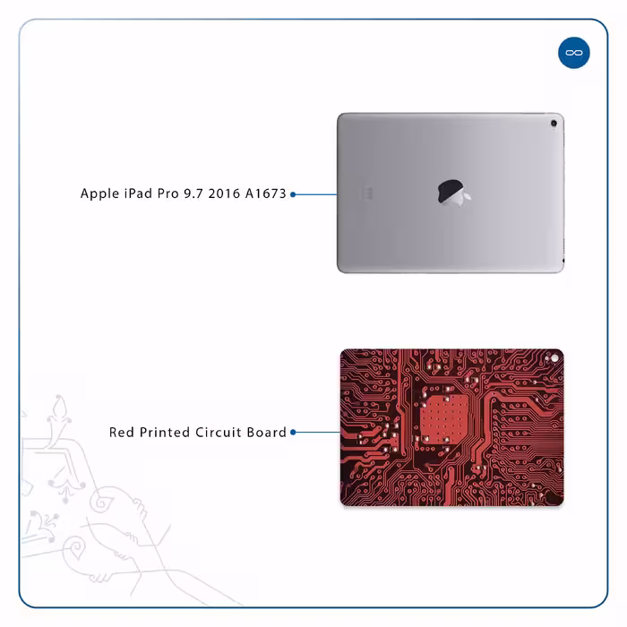 برچسب پوششی ماهوت مدل Red Printed Circuit Board مناسب برای تبلت اپل iPad Pro 9.7 2016 A1673