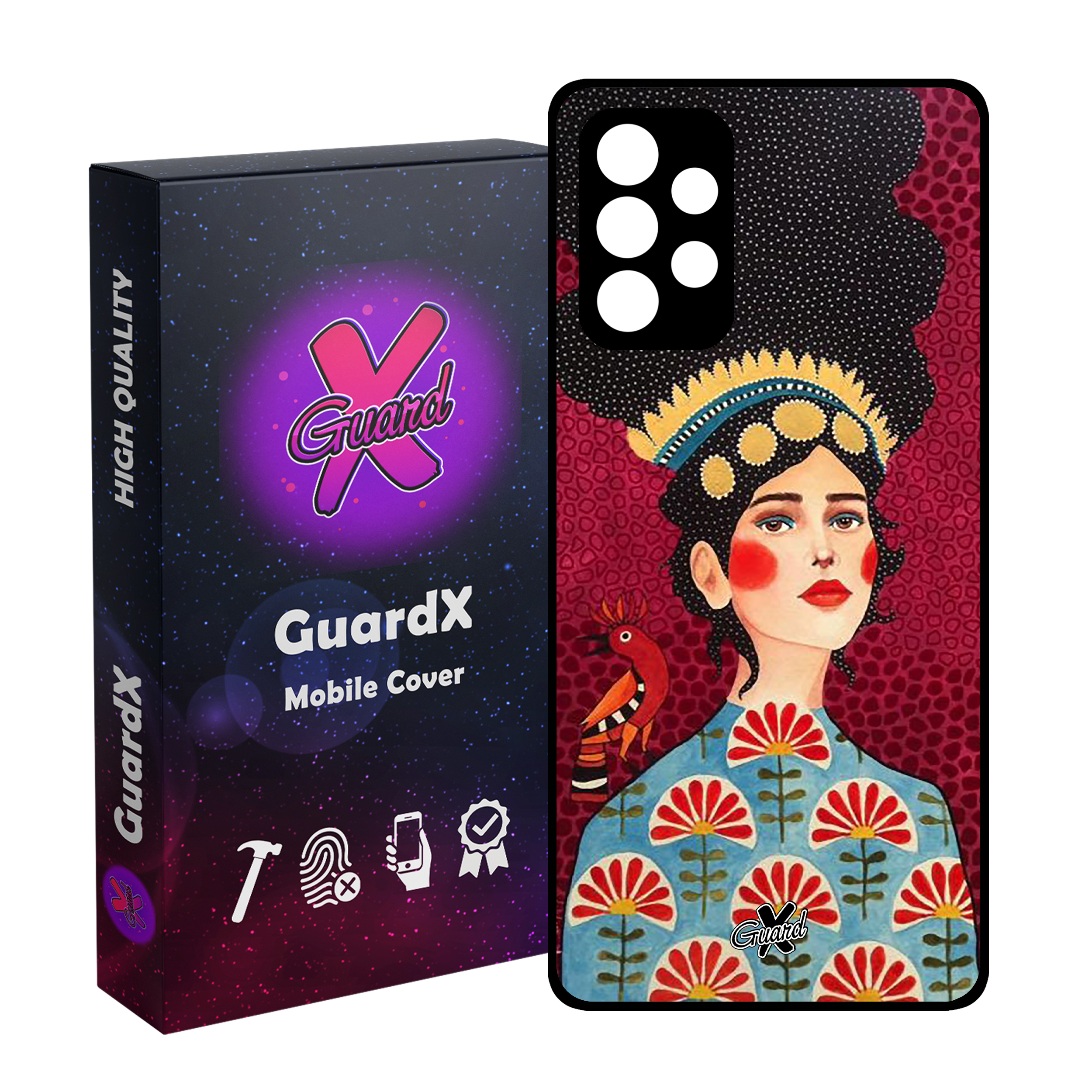 کاور گارد ایکس طرح Girl مدل Glass10179 مناسب برای گوشی موبایل سامسونگ Galaxy A72