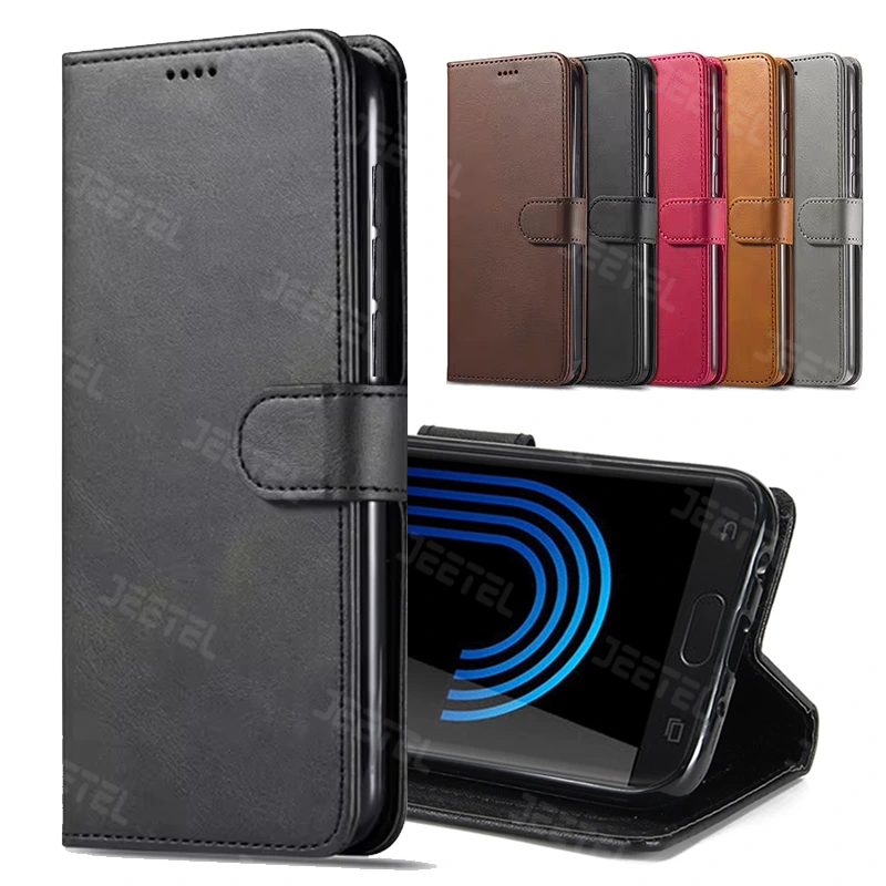 کیف چرمی Samsung Galaxy J2 Prime / G530 مدل لپ تاپی جاکارتی دار (محافظ لنزدار)