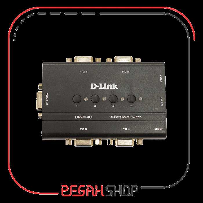 سوییچ 4 پورت USB KVM برند D-Link مدل DKVM-4U