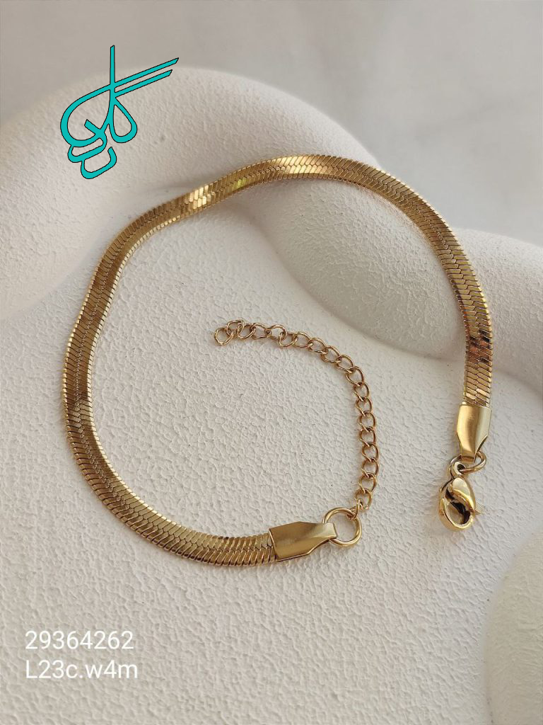 خرید دستبند استیل ماری طلایی رنگ ثابت با کیفیت ضد حساسیت کد 1215722 - ردگل