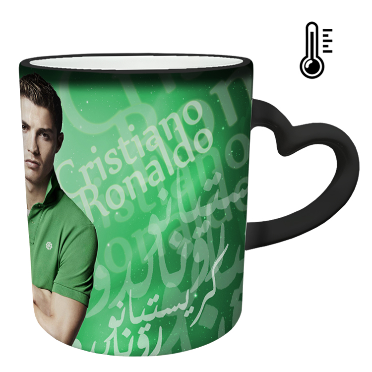 ماگ حرارتی مدل دسته قلبی طرح رونالدو کد 160