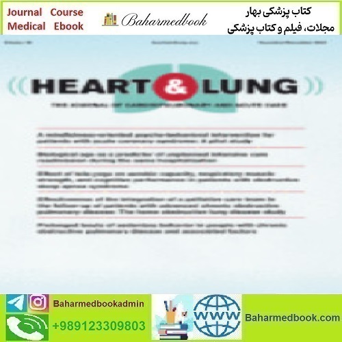 Heart & Lung The Journal of Cardiopulmonary and Acute Care Vo