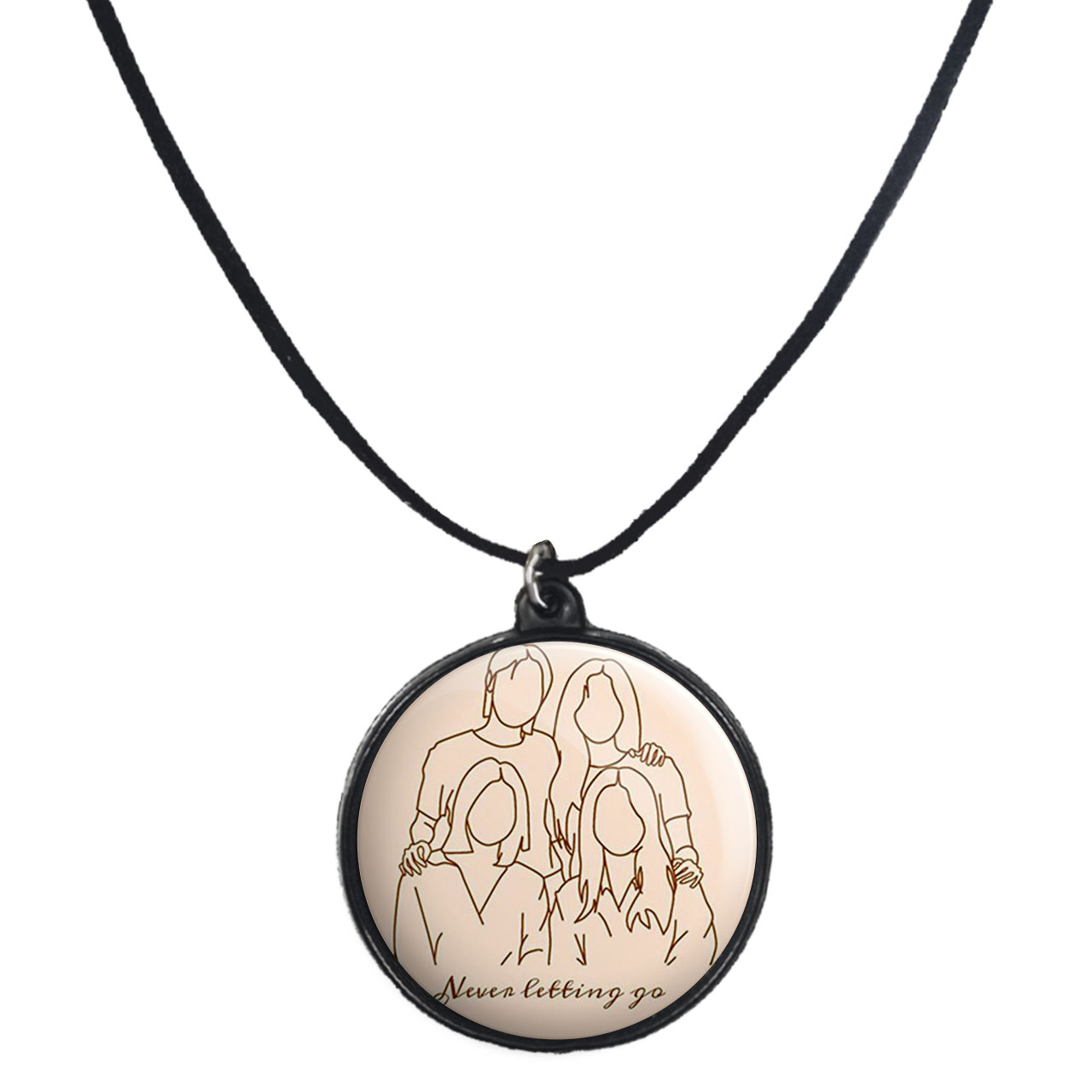 گردنبند پرمانه طرح mamamoo کد pmb.13302 مدل دو طرفه