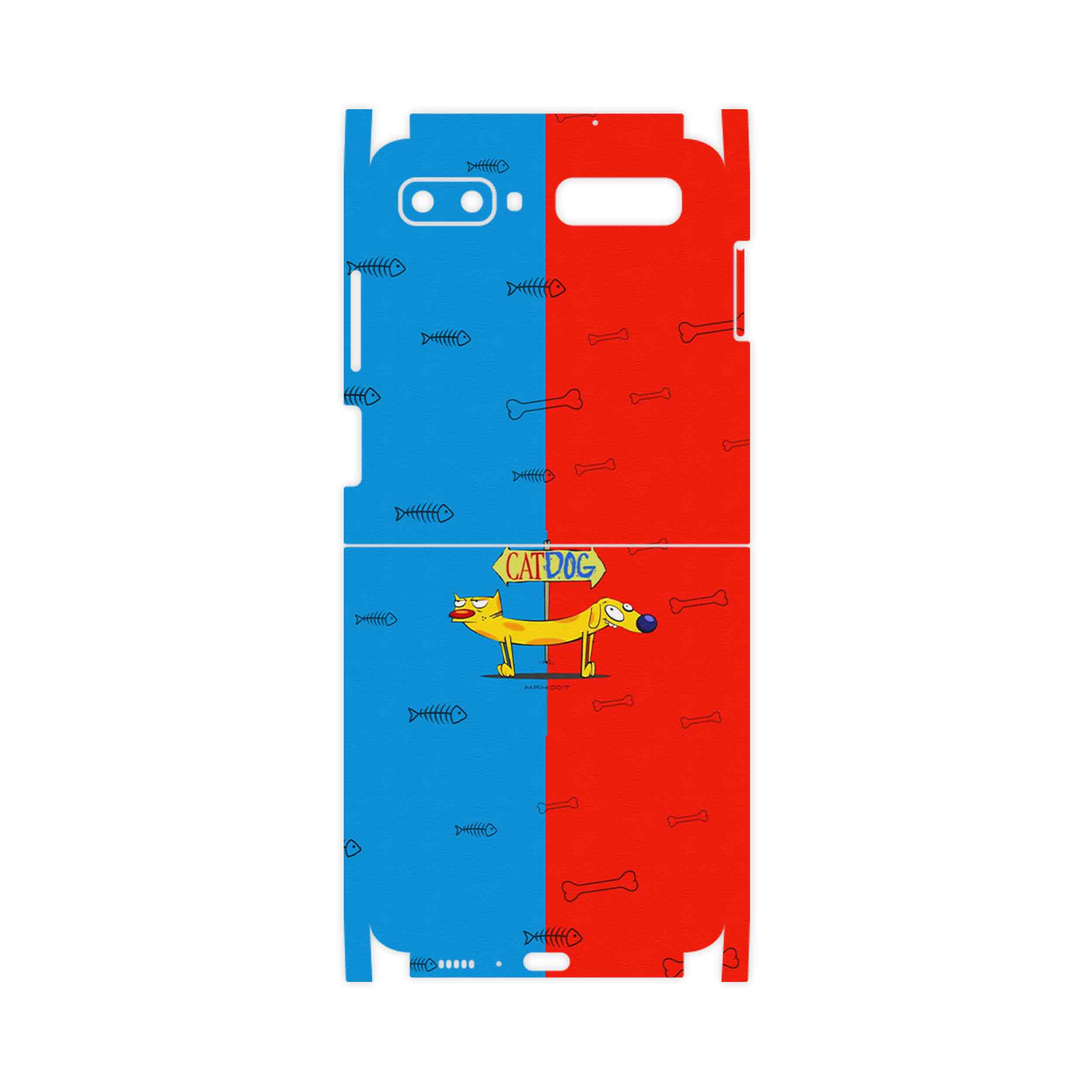 برچسب پوششی ماهوت مدل CatDog-FullSkin مناسب برای گوشی موبایل سامسونگ Galaxy Z Flip