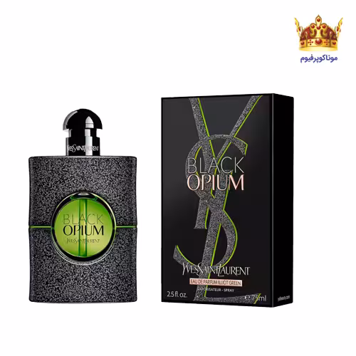 عطر ایو سن لورن بلک اوپیوم ایلیسیت گرین | خرید و قیمت Yves Saint Laurent Black Opium Illicit Green | موناکوپرفیوم