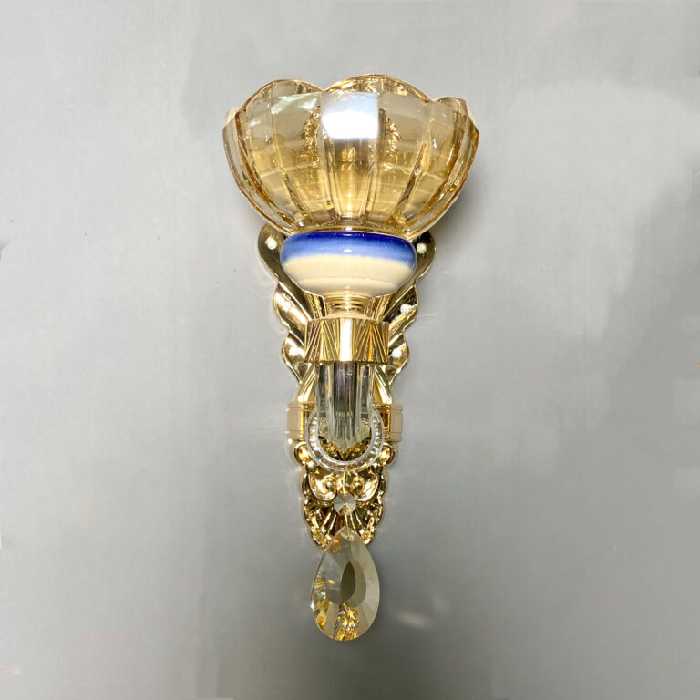 لوستر دیواری آبی و طلایی کلاسیک شیک و جدید | ترنم گالری شیراز