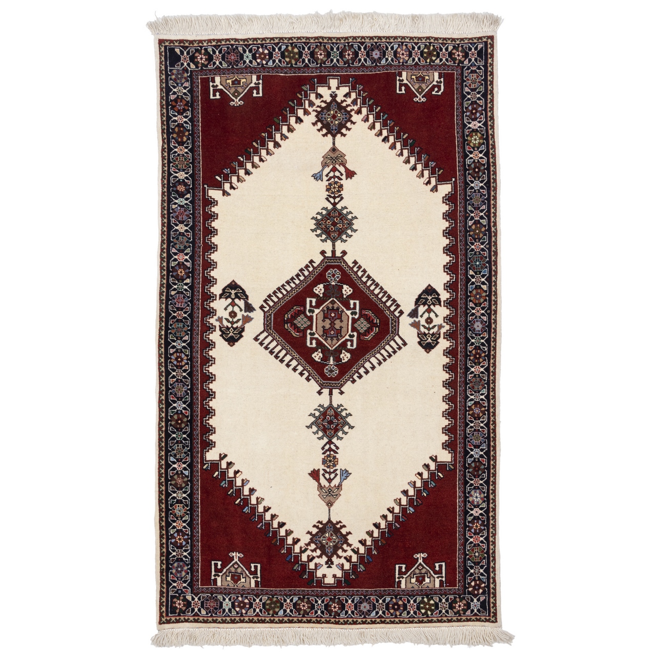  فرش دستباف کناره طول یک و نیم متر سی پرشیا کد 174272