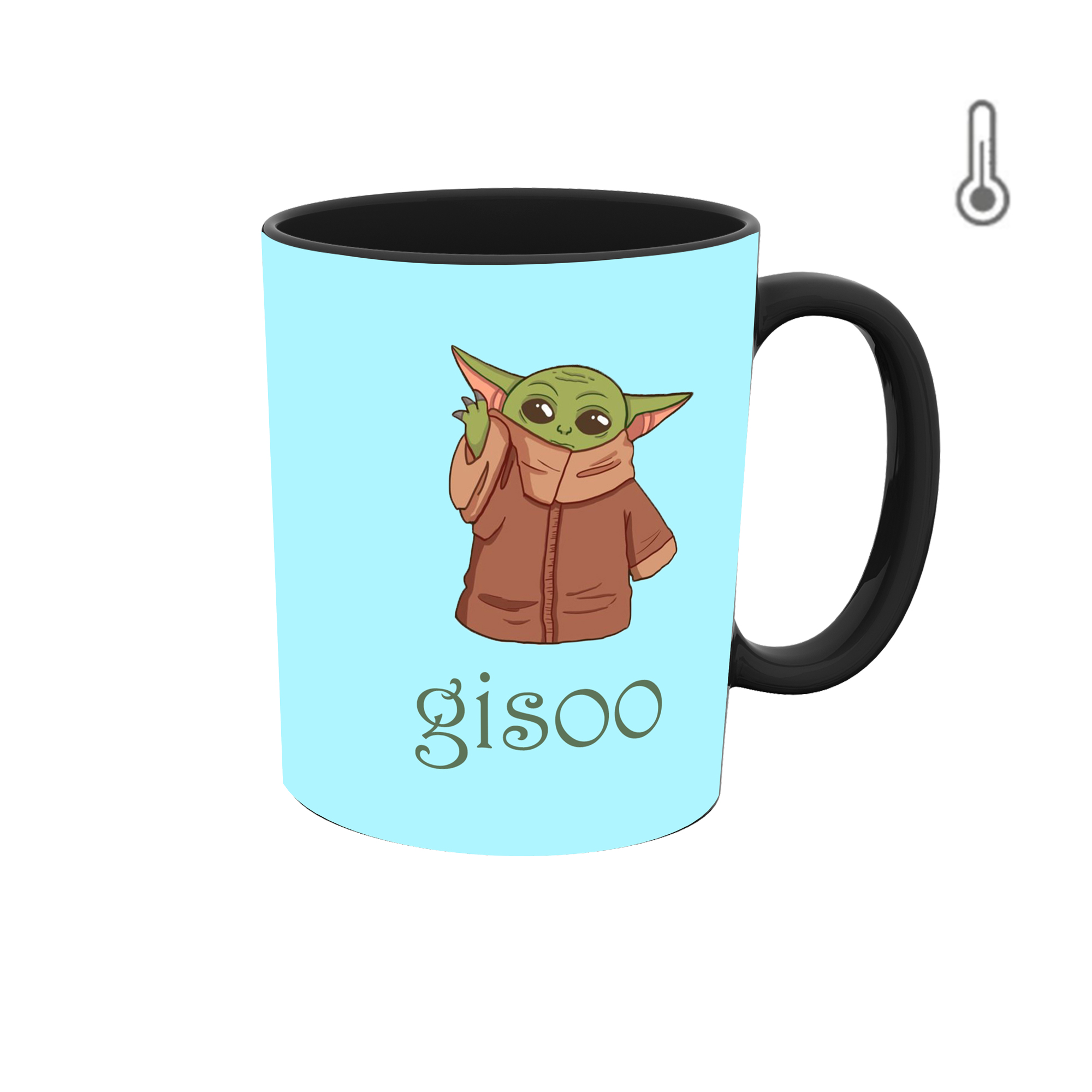 ماگ حرارتی طرح اسم گیسو مدل بیبی یودا جنگ ستارگان