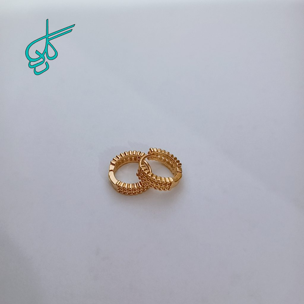 خرید گوشواره حلقه ای طلایی کد 1610010 - ردگل