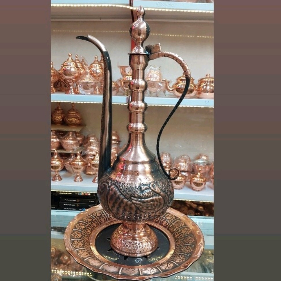 آفتابه لگن مسی توپی سیاه