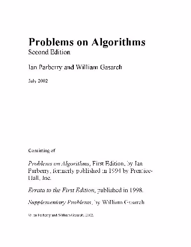 خرید و دانلود نسخه کامل کتاب Problems on Algorithms