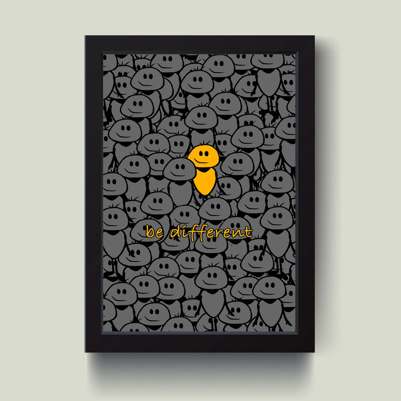 تابلو مدل Be different کدm5022 | دنیای قاب