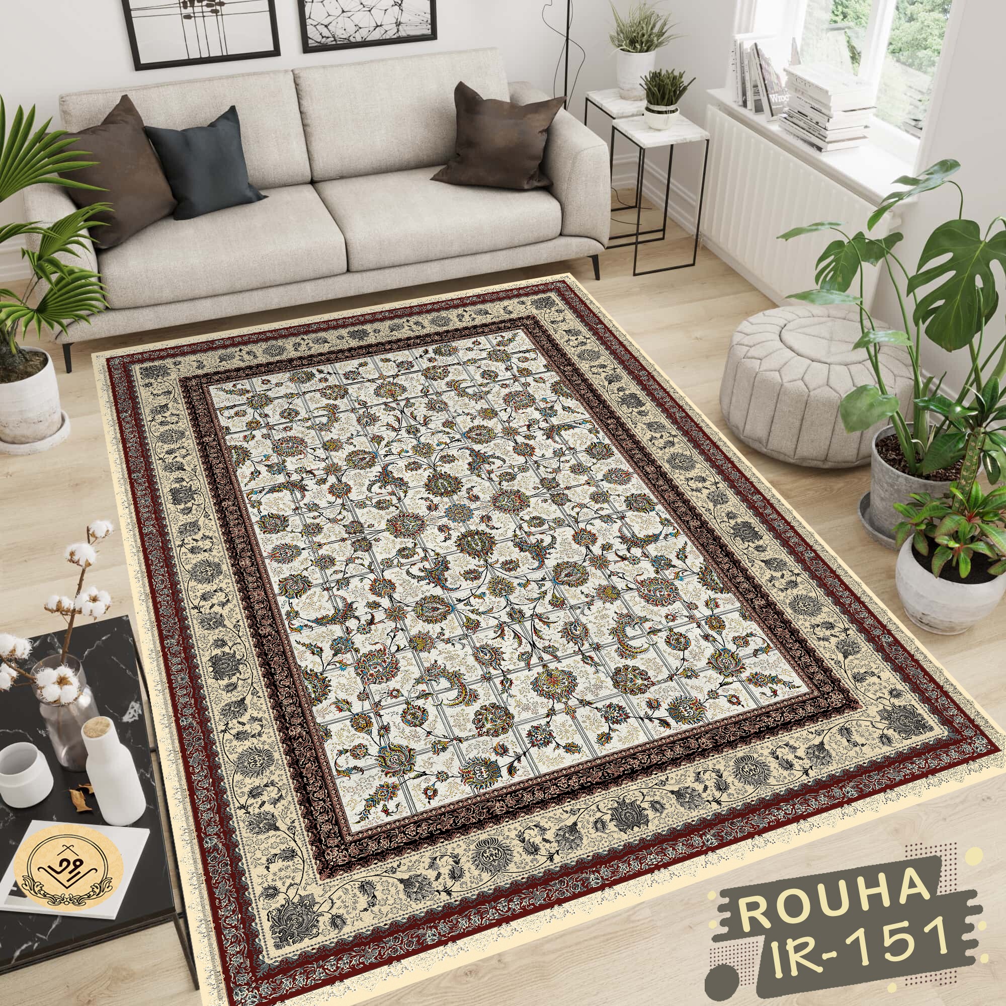 فرشینه مخمل 4 متری پشت استپ چرمی کد 149و 150و 151 و 152 روحا باکیفیت و ضمانتی با چهار رنگ مختلف