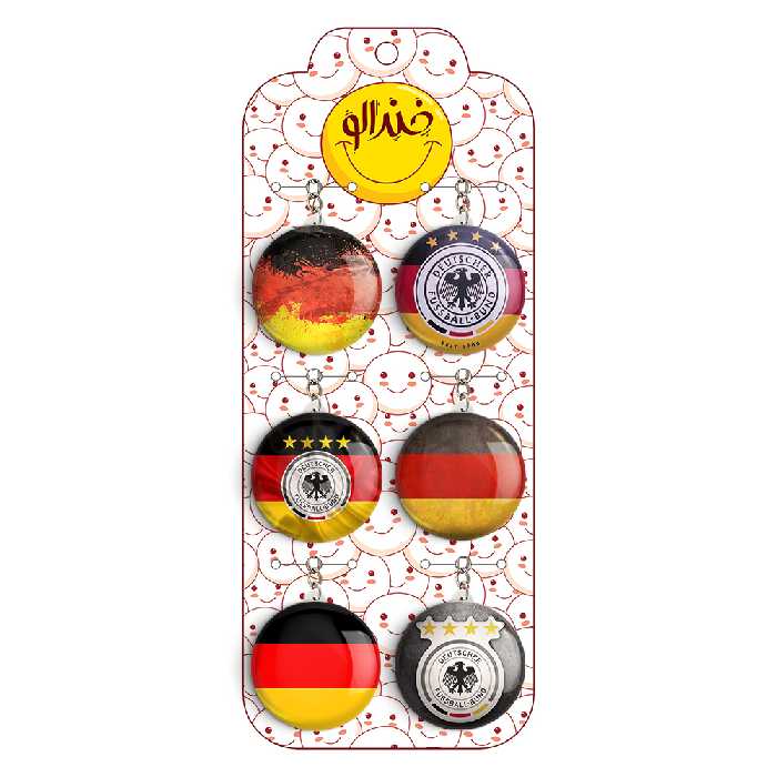 جاکلیدی خندالو طرح تیم ملی آلمان کد 82B مجموعه 6 عددی