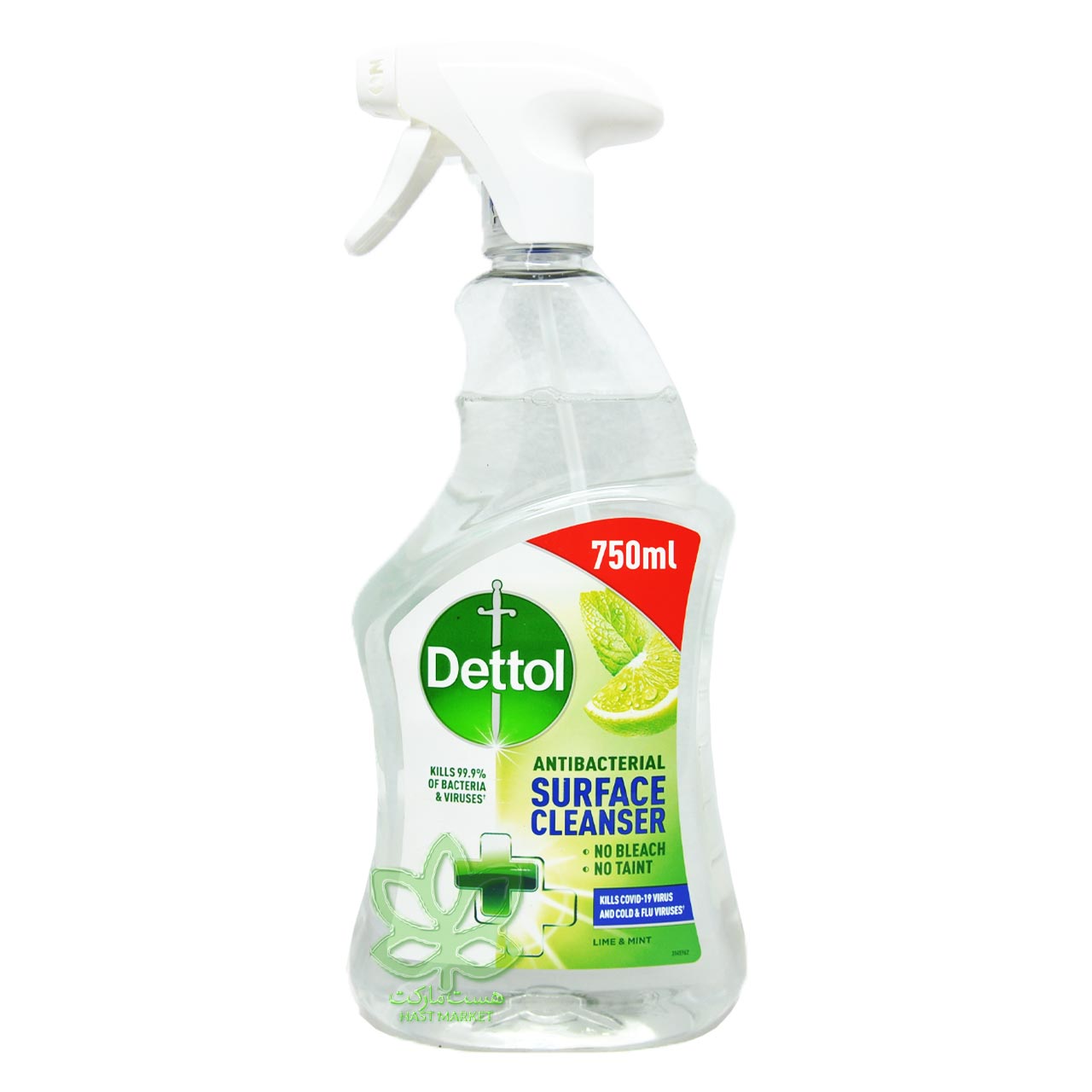 اسپری دتول پاک کننده سطوح آنتی باکتریال لیمو و نعنا 750 میل - dettol