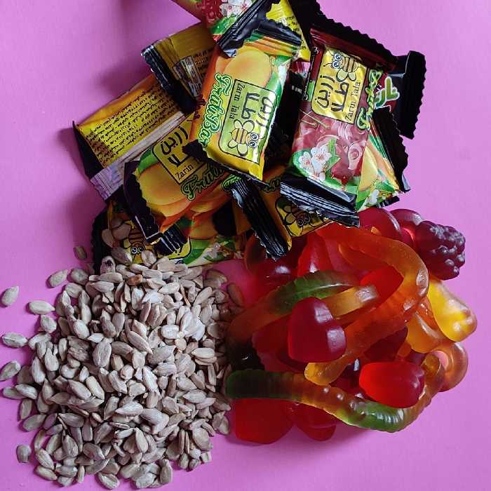 پک پاستیل و لواشک و مغز تخمه آفتابگردان (500گرمی )