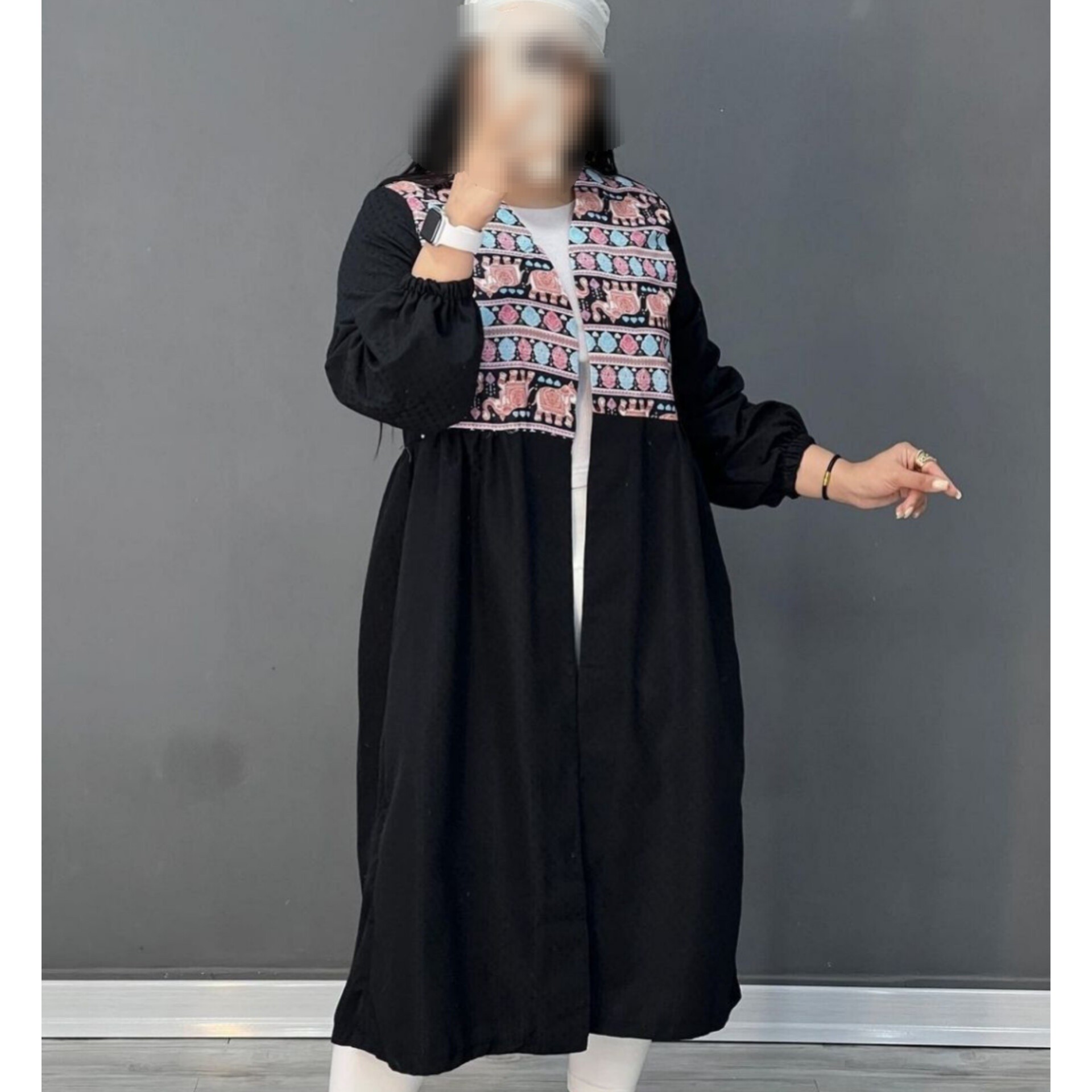 مانتو بلند طرحدار