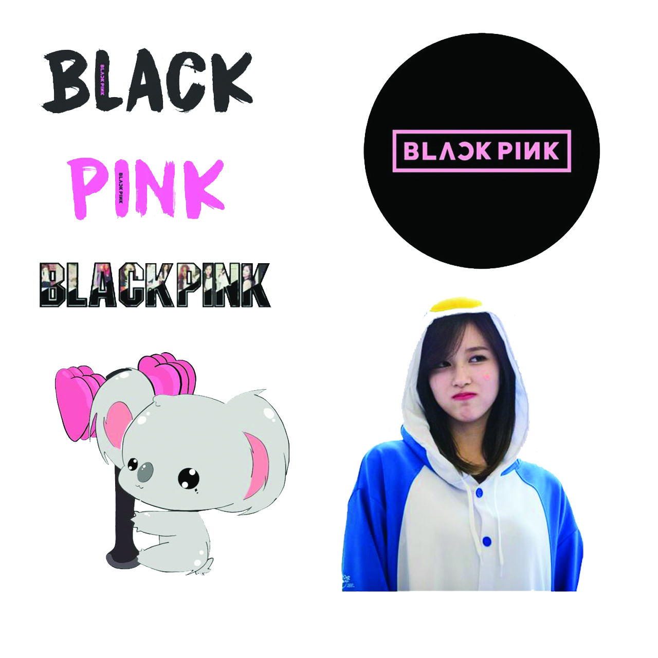 استیکر تزئینی موبایل و تبلت مدل BLACKPINK کد 5110 مجموعه 5 عددی